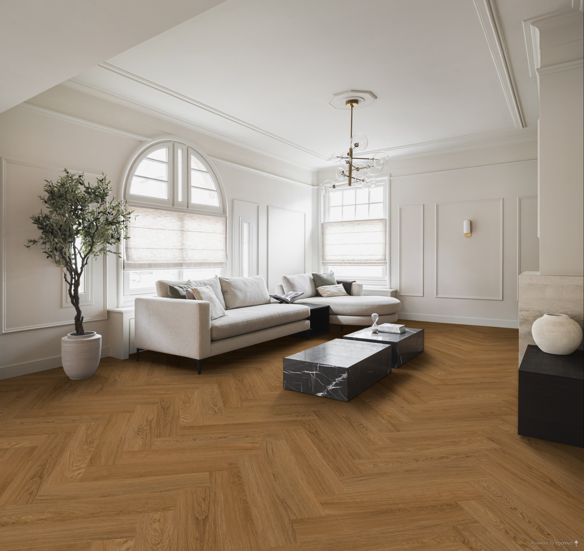 Therdex Classic visgraat click pvc 7525 livingroom