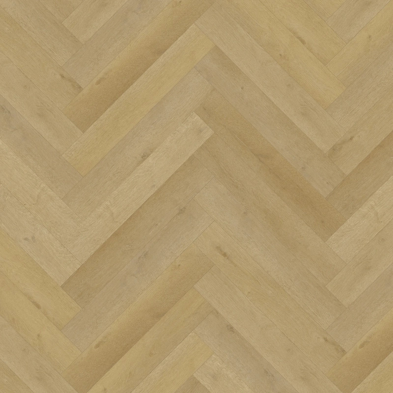 Castell Supreme 860 Herringbone XL 233 Close-up van houtdessin Coffee visgraat plak pvc met verfijnde afwerking