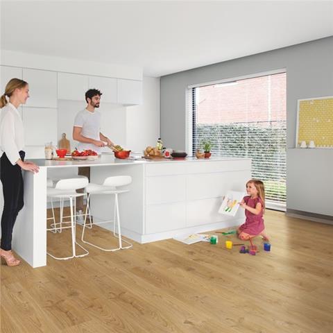 QuickStep Blos AVSPU40025 Close-up van houtdessin Cottage Naturelle Eik PVC plank click pvc met natuurlijke tekening