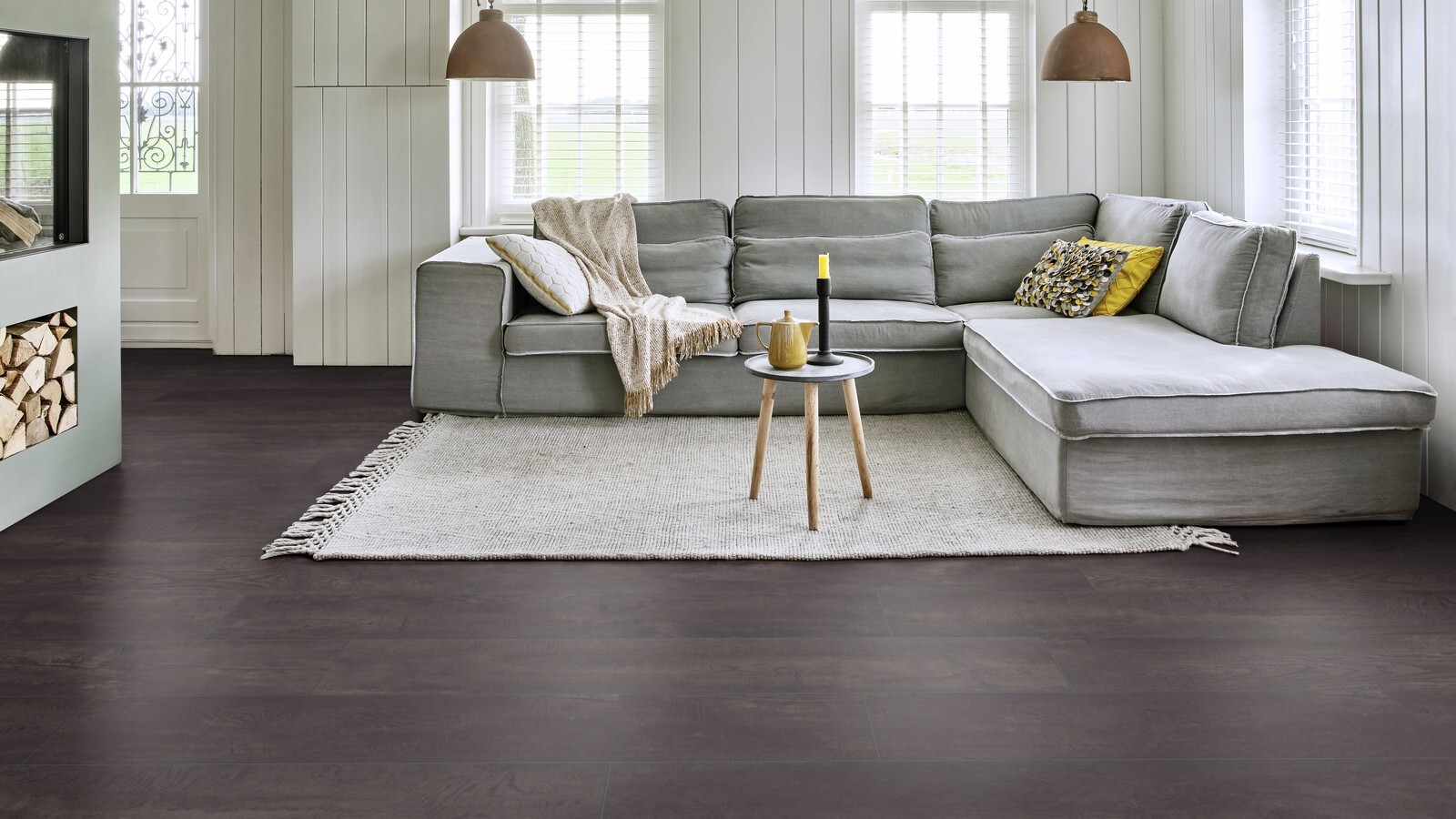 sfeerfoto Country Oak PVC plank click pvc in woonkamer SKU 54991