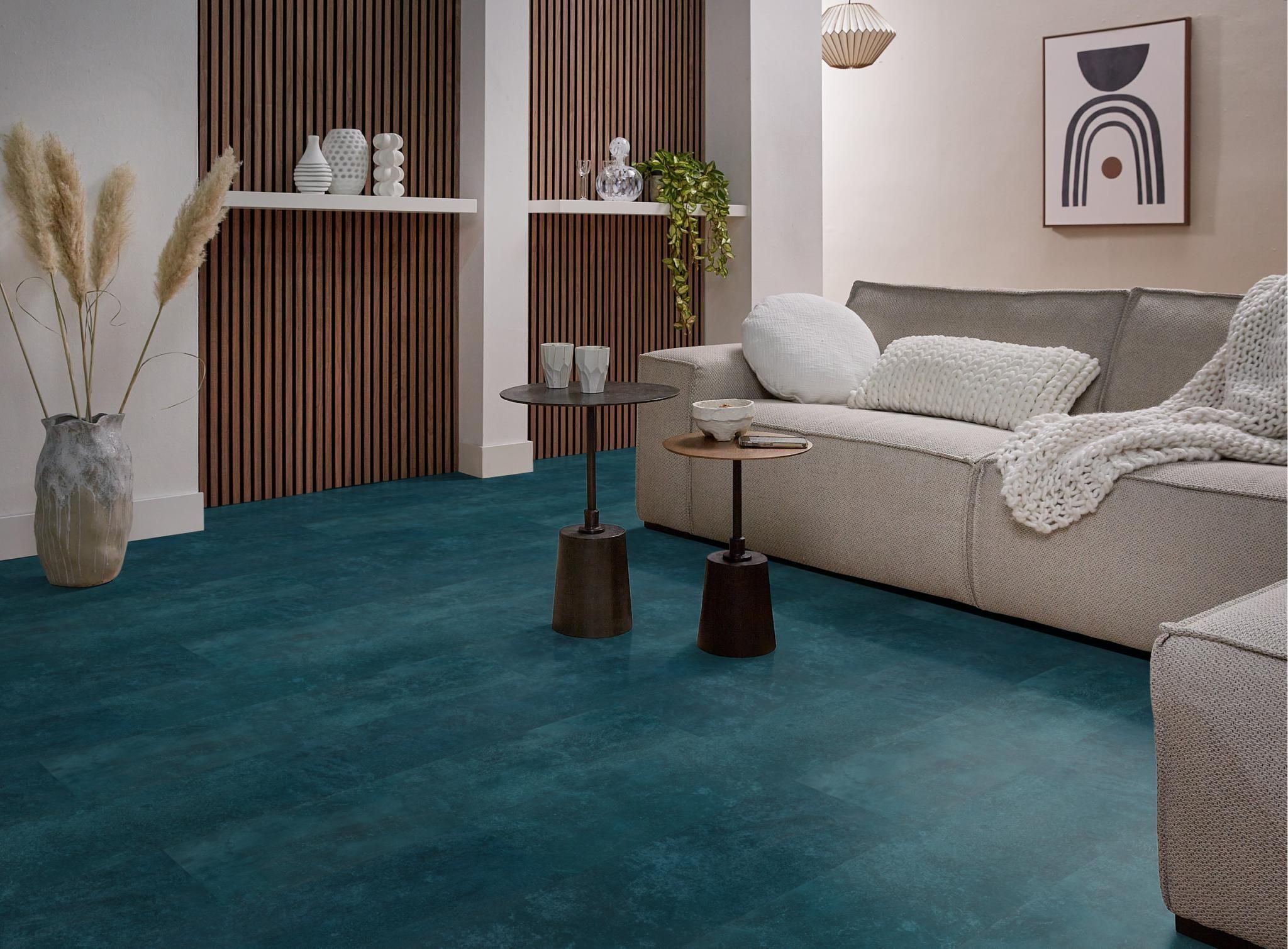 Ambiant Viretto 8560.2033.19 Close-up van steenlook Dark Blue PVC tegel plak pvc met verfijnde afwerking