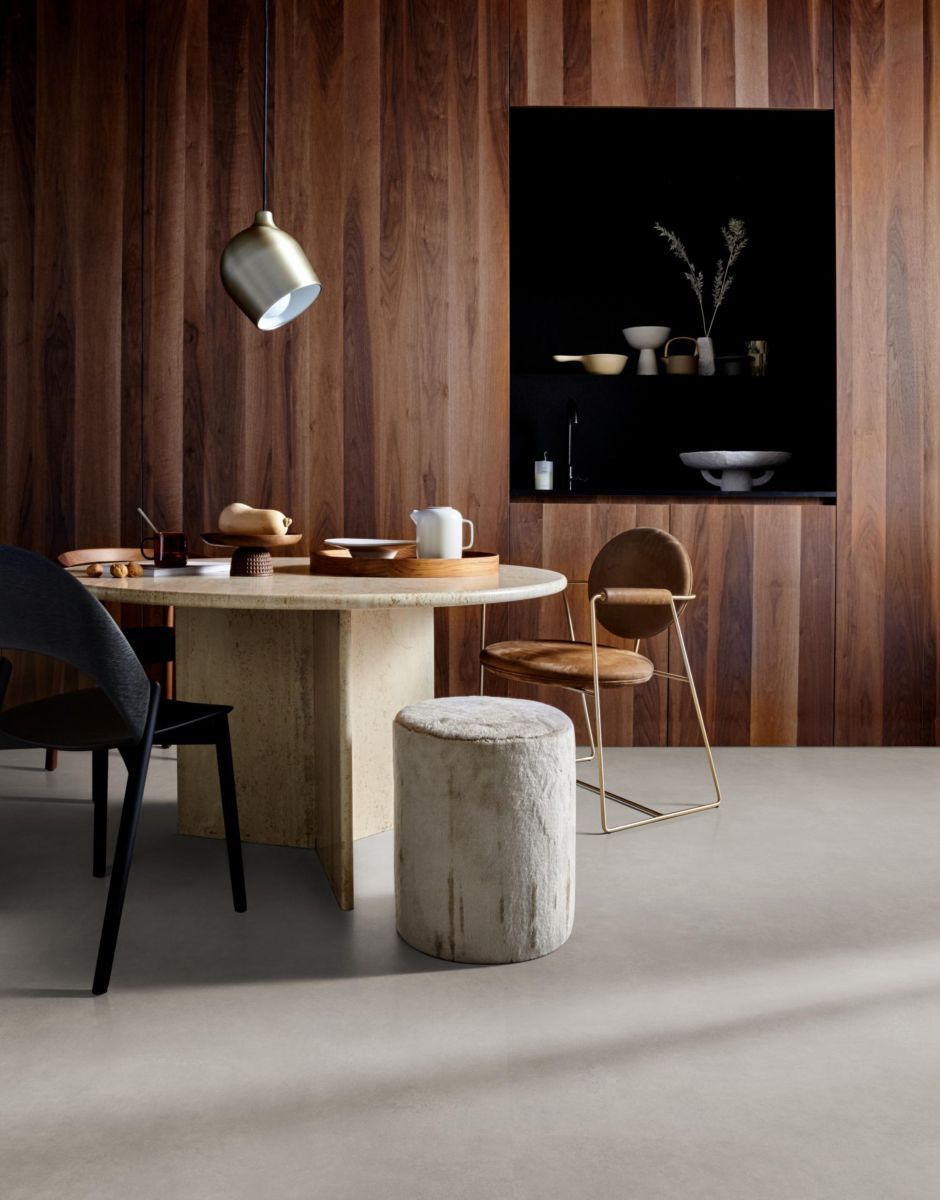 VTwonen Basic XL 6206.5251.19 Close-up van steenlook Dark Grey PVC tegel plak pvc met verfijnde afwerking