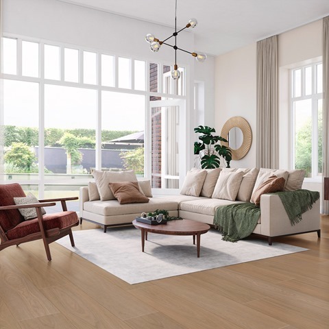VivaFloors Bologna 7880 plak PVC plank sfeerfoto in een modern interieur