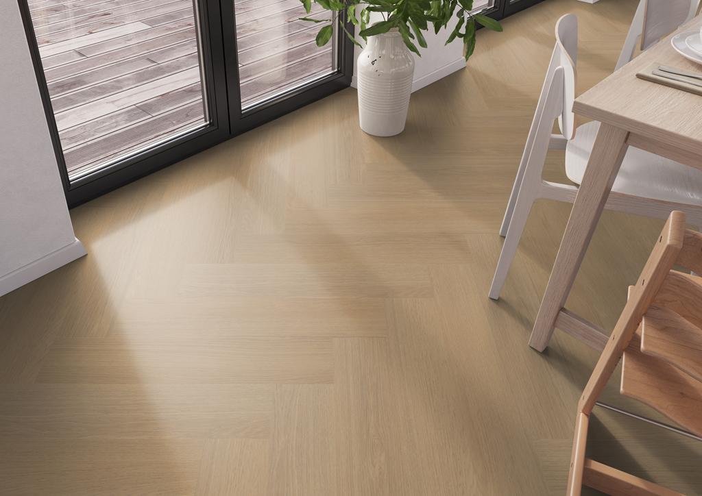 Belakos Futuro Visgraat XL 50 plak PVC visgraat close-up van houttekening en subtiele structuur