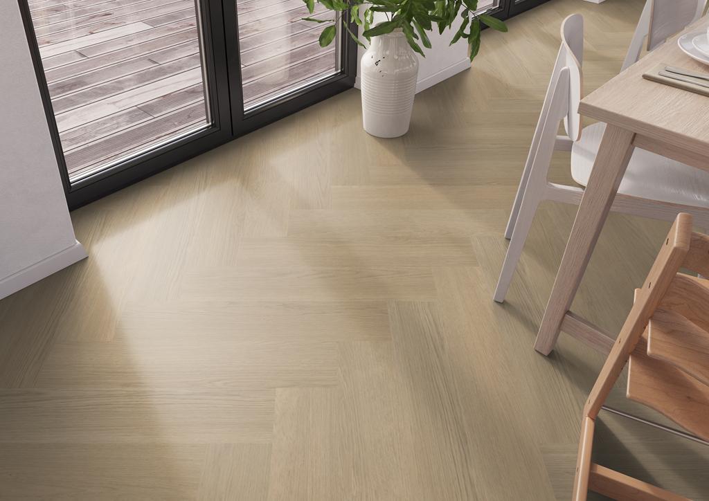 Belakos Futuro Visgraat XL 52 plak PVC visgraat detail van decor en oppervlakteafwerking