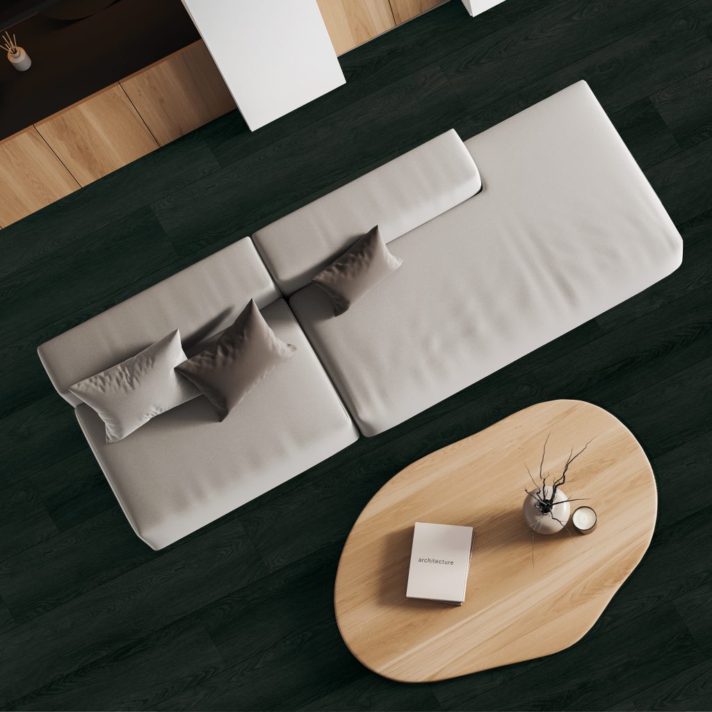 Bodiax Varuna BP390 394 Duister Eiken PVC plank plak pvc in woonkamer sfeerfoto