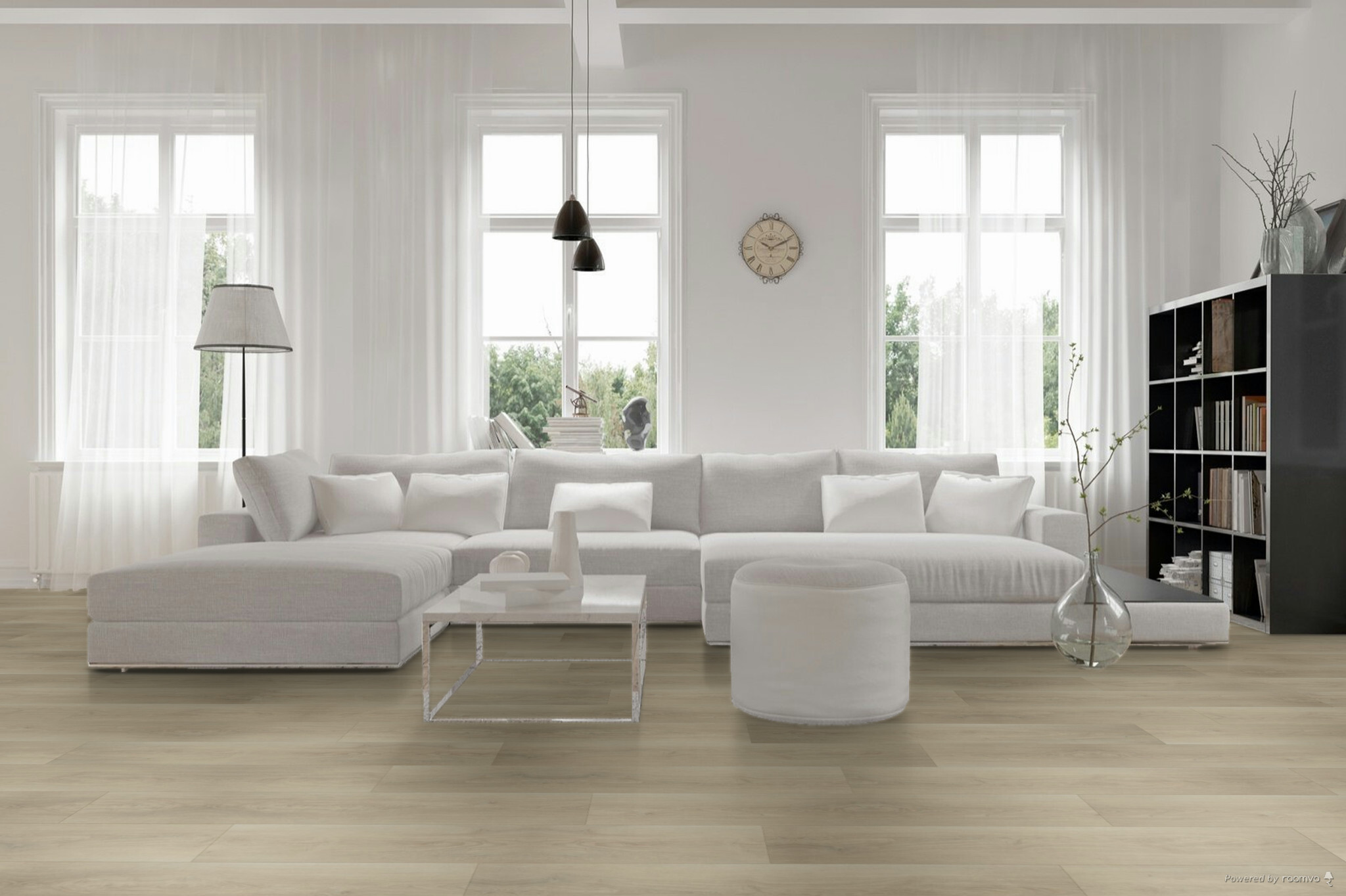 Hebeta Charente 5460 Eiken Naturel PVC plank plak pvc in woonkamer sfeerfoto