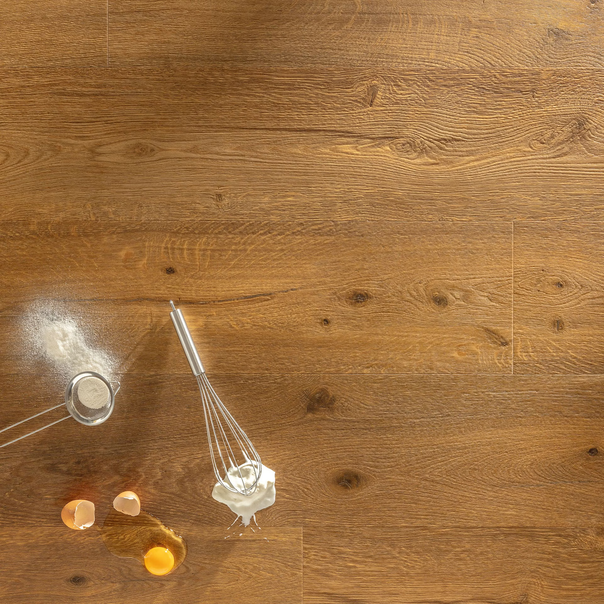 Floorify Lange Planken FG033 Detail van de structuur Eivissa PVC plank plak pvc met subtiele nerf warmteweerstand 002 m²K/W