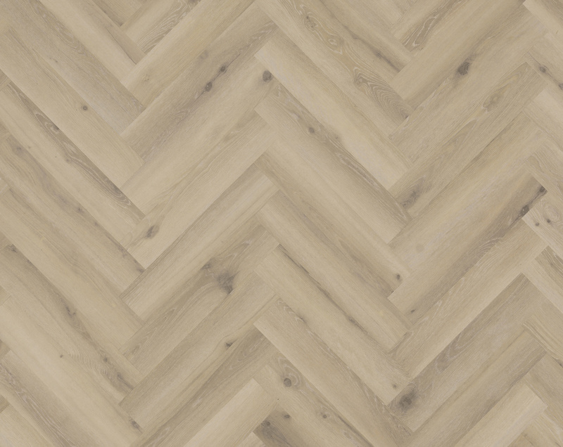 sfeerfoto Forest Oak Nutmeg visgraat plak pvc in woonkamer SKU 24535029