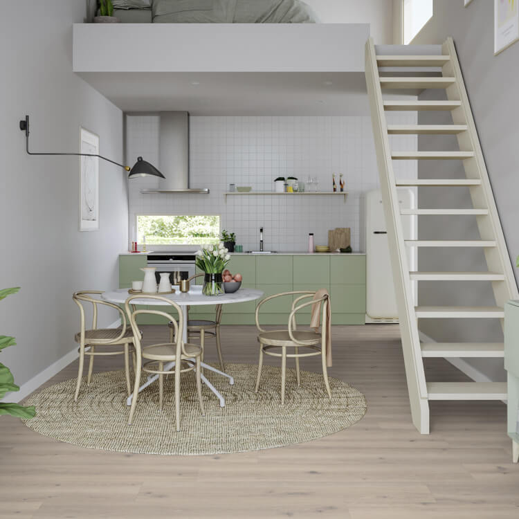 Tarkett ID Inspiration 55 Supernature XXL 24503113 Forest Oak Soaped PVC plank plak pvc in woonkamer sfeerfoto