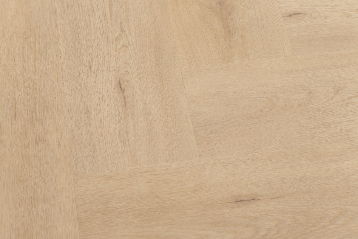 Floer Walvisgraat click PVC FLR-3915 Detail van de structuur Gaia Grijsbeige visgraat click pvc met subtiele nerf