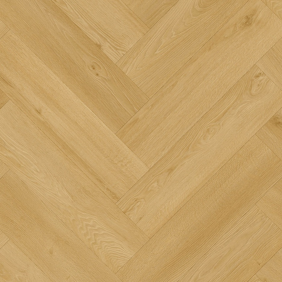 Moduleo Roots Galtymore Oak 86871 plak PVC visgraat detail van patroon en verfijnde houtnerf