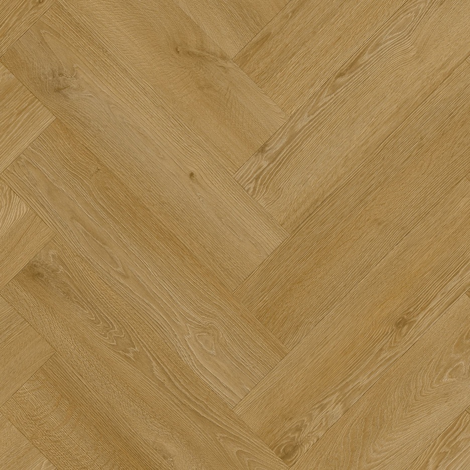 Moduleo Roots Galtymore Oak 86879 plak PVC visgraat detail van patroon en verfijnde houtnerf