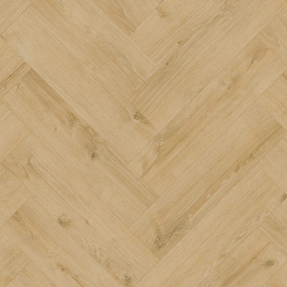 Moduleo Roots Galway Oak 87245 plak PVC visgraat close-up van houttekening en subtiele structuur