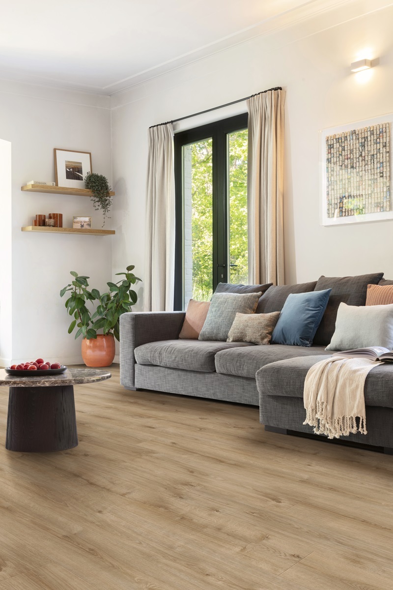 Moduleo Roots Galway Oak 87275 variant PVC plank plak pvc in woonkamer sfeerfoto