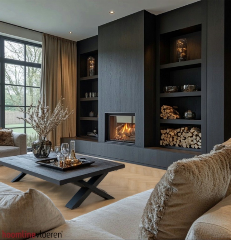 Hoomline Prestige Visgraat Click 5066 Genève visgraat click pvc in woonkamer sfeerfoto