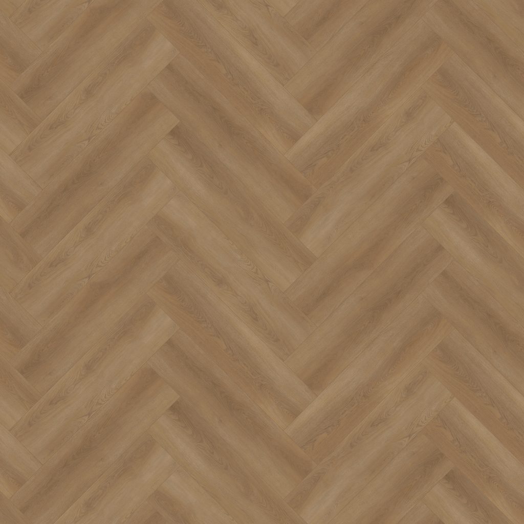 Bodiax Mare BP385 visgraat Gerookt Eiken 392-V plak PVC visgraat detail van groeven en rustige kleurschakeringen