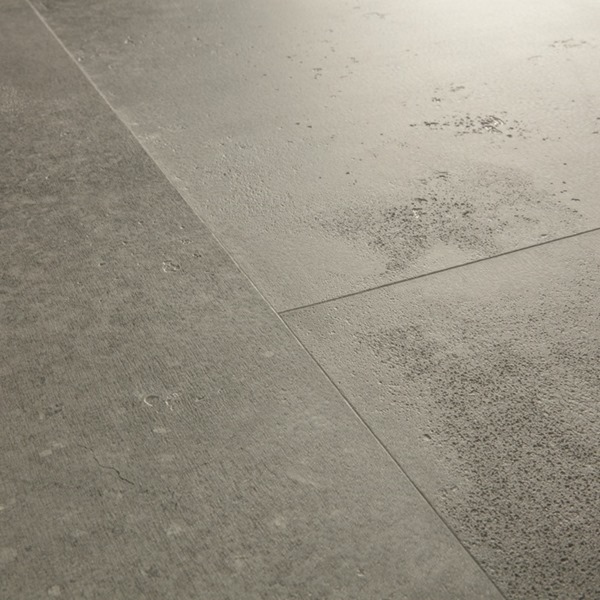 QuickStep Illume Gewolkt Beton AVMTU40273 click PVC tegel detail van voegen en rustige kleurschakeringen