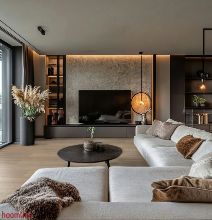 Hoomline Fusion Superior 44203 Gotham Oak Oiled PVC plank plak pvc in woonkamer sfeerfoto