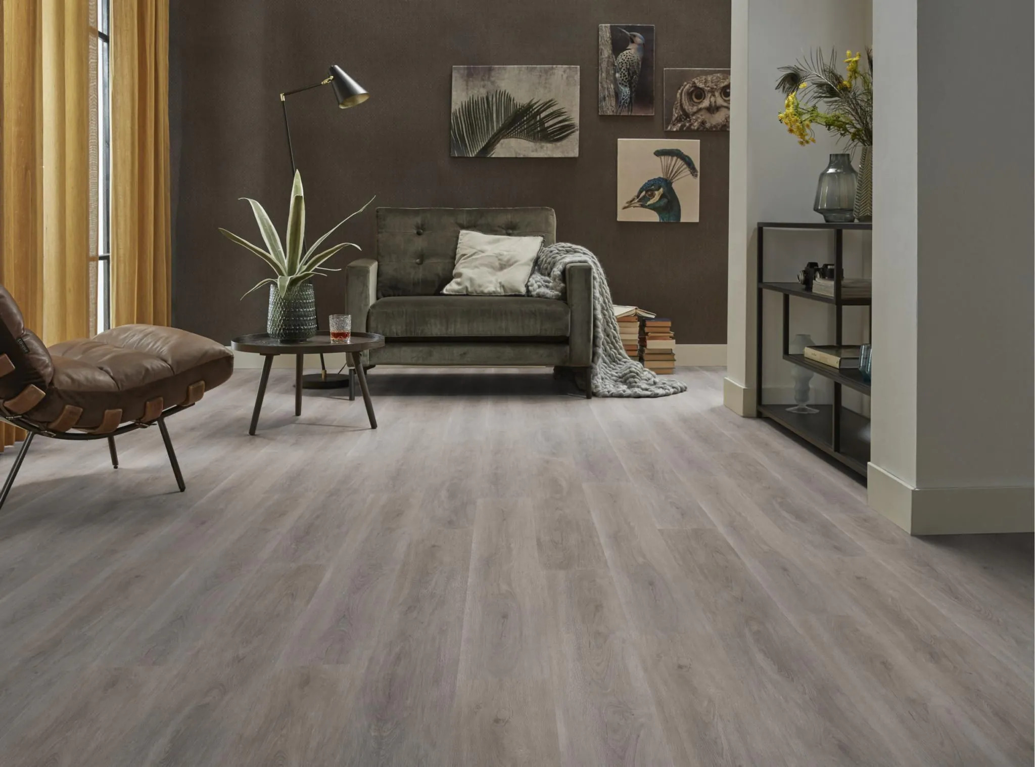 Ambiant Robusto Click 6155.2554.19 Grey Oak PVC plank click pvc in woonkamer sfeerfoto