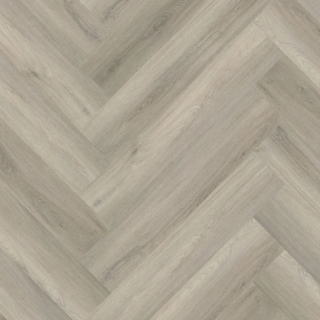 Ambiant Spigato Avanto Visgraat Grey 9096.3505.19 plak PVC visgraat detail van groeven en rustige kleurschakeringen