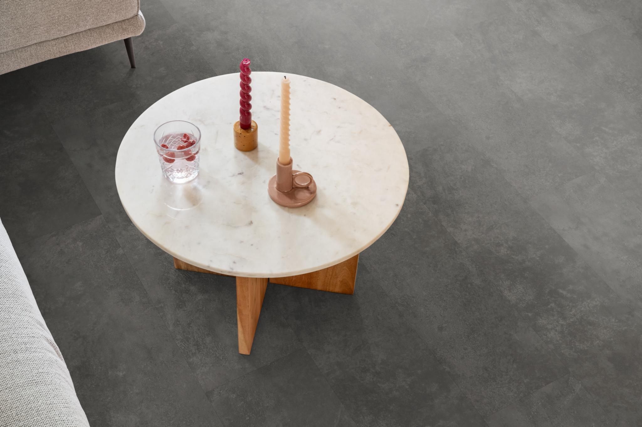 Ambiant Viretto 8560.2025.19 Close-up van steenlook Grey PVC tegel plak pvc met natuurlijke tekening