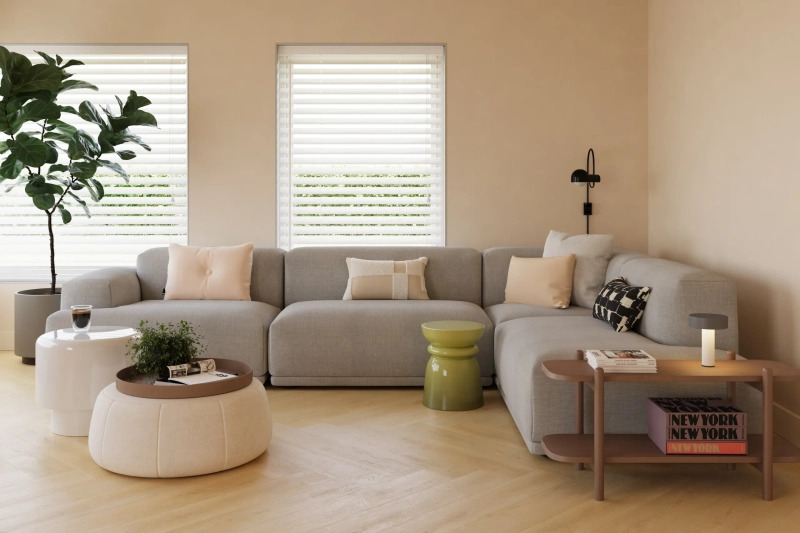 Walvisgraat PVC vloer Castell Supreme 860 Kaki 217 met matte natuurlijke uitstraling