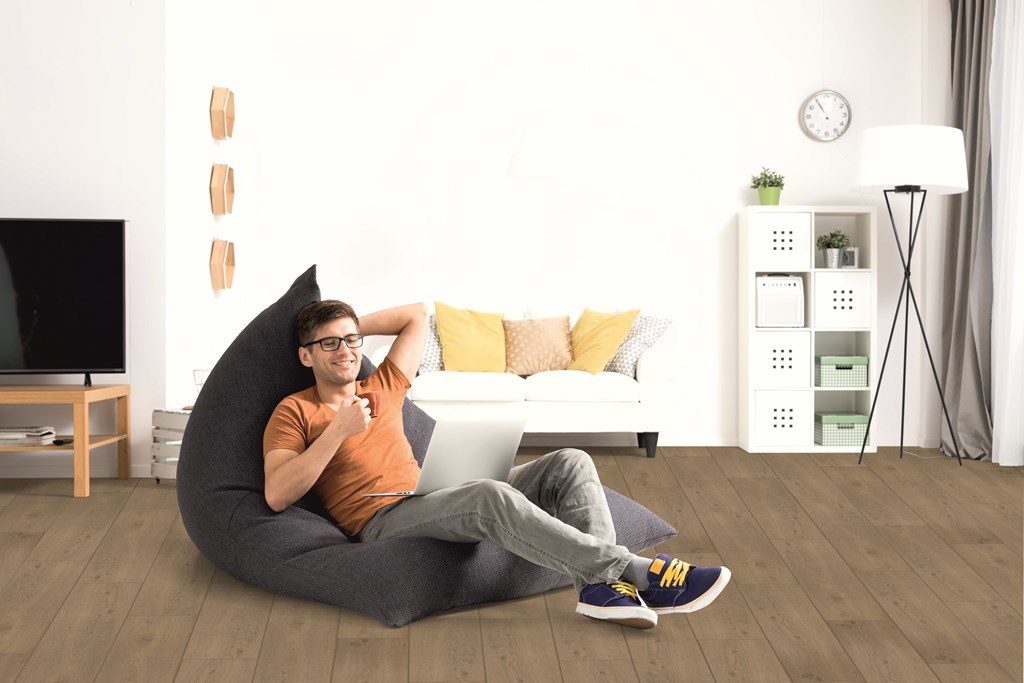 Bodiax Thor BP500 Click 514 Langley Oak PVC plank click pvc in woonkamer sfeerfoto