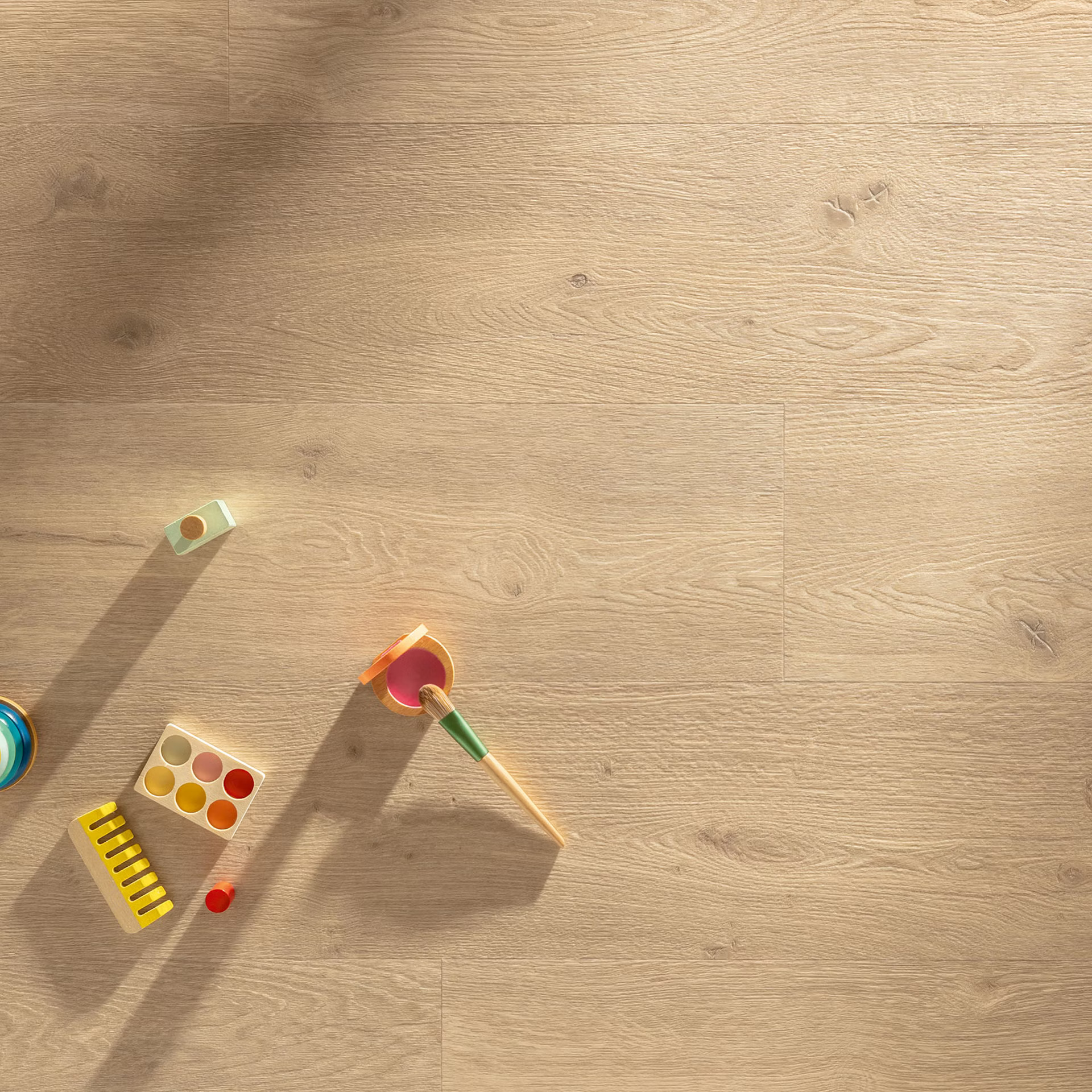 Floorify Lange Planken FG034 Detail van de structuur Latte PVC plank plak pvc met subtiele nerf warmteweerstand 002 m²K/W