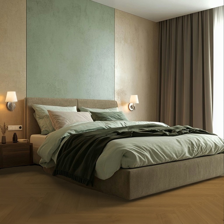 Hoomline Elegance Visgraat 51317 Leeuw visgraat plak pvc in woonkamer sfeerfoto