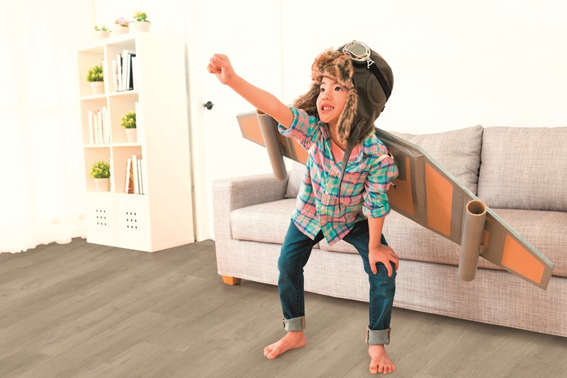 Bodiax Ivar BP400 Click 486 Licht Eiken PVC plank click pvc in woonkamer sfeerfoto