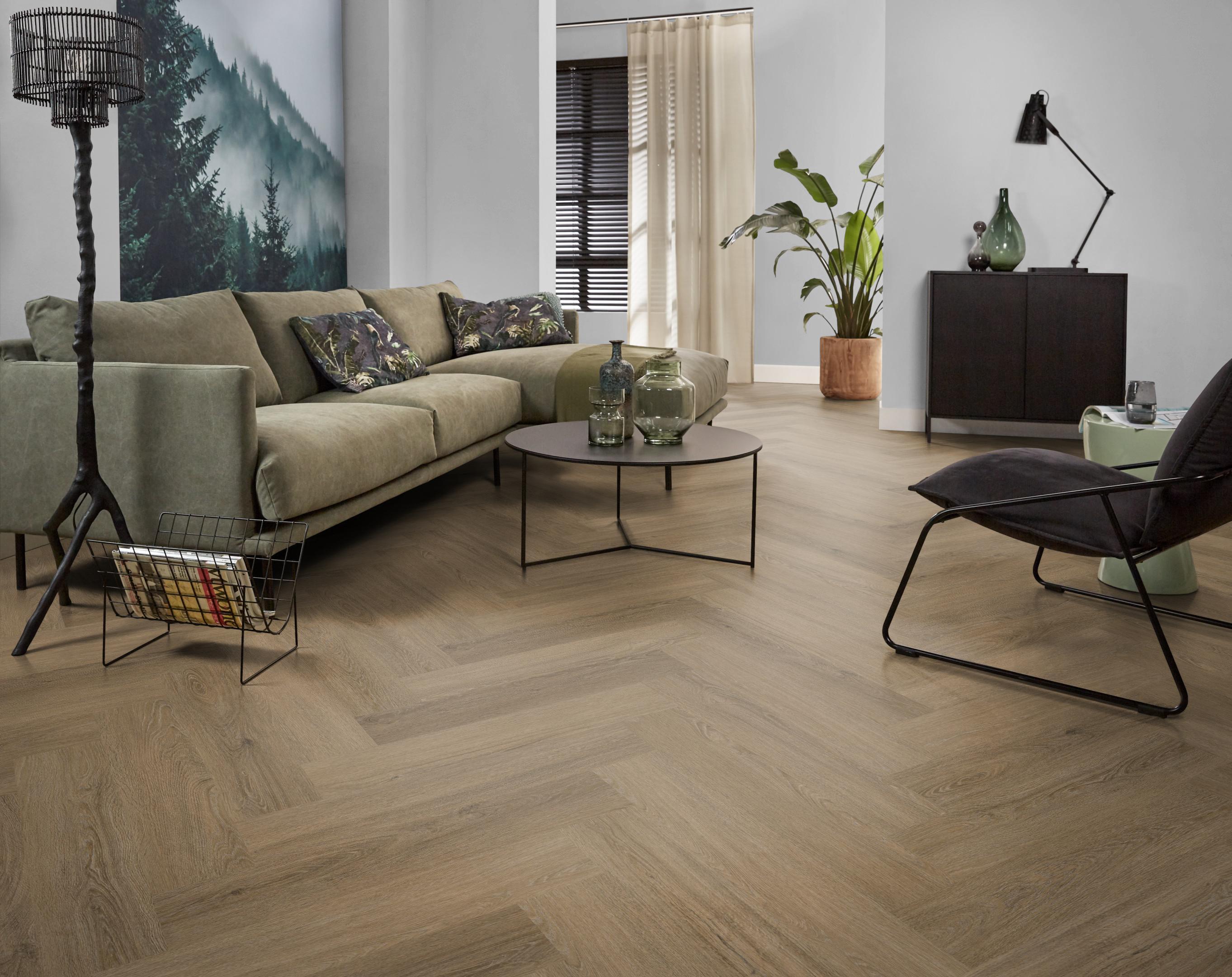 Ambiant Spigato Viranto Visgraat Click Light Brown – click PVC visgraatvloer, artikel 9032-2506-19