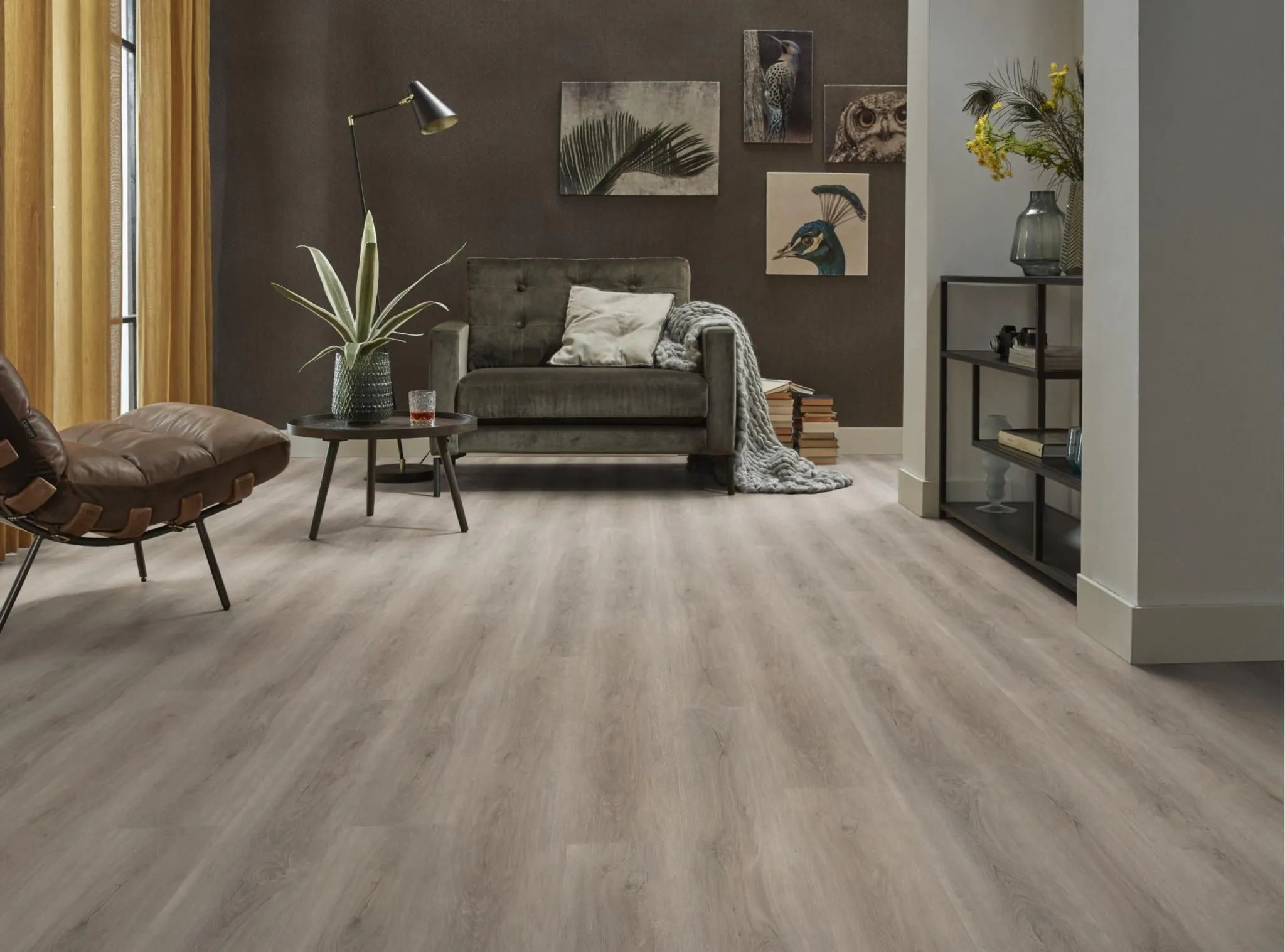 Ambiant Robusto 9085.1533.19 Light Grey PVC plank plak pvc in woonkamer sfeerfoto