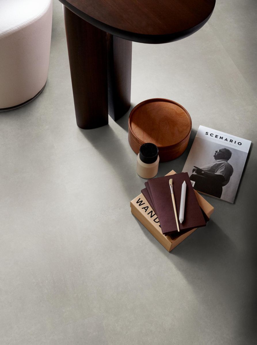 VTwonen Basic XL 6206.5250.19 Close-up van steenlook Light Grey PVC tegel plak pvc met verfijnde afwerking