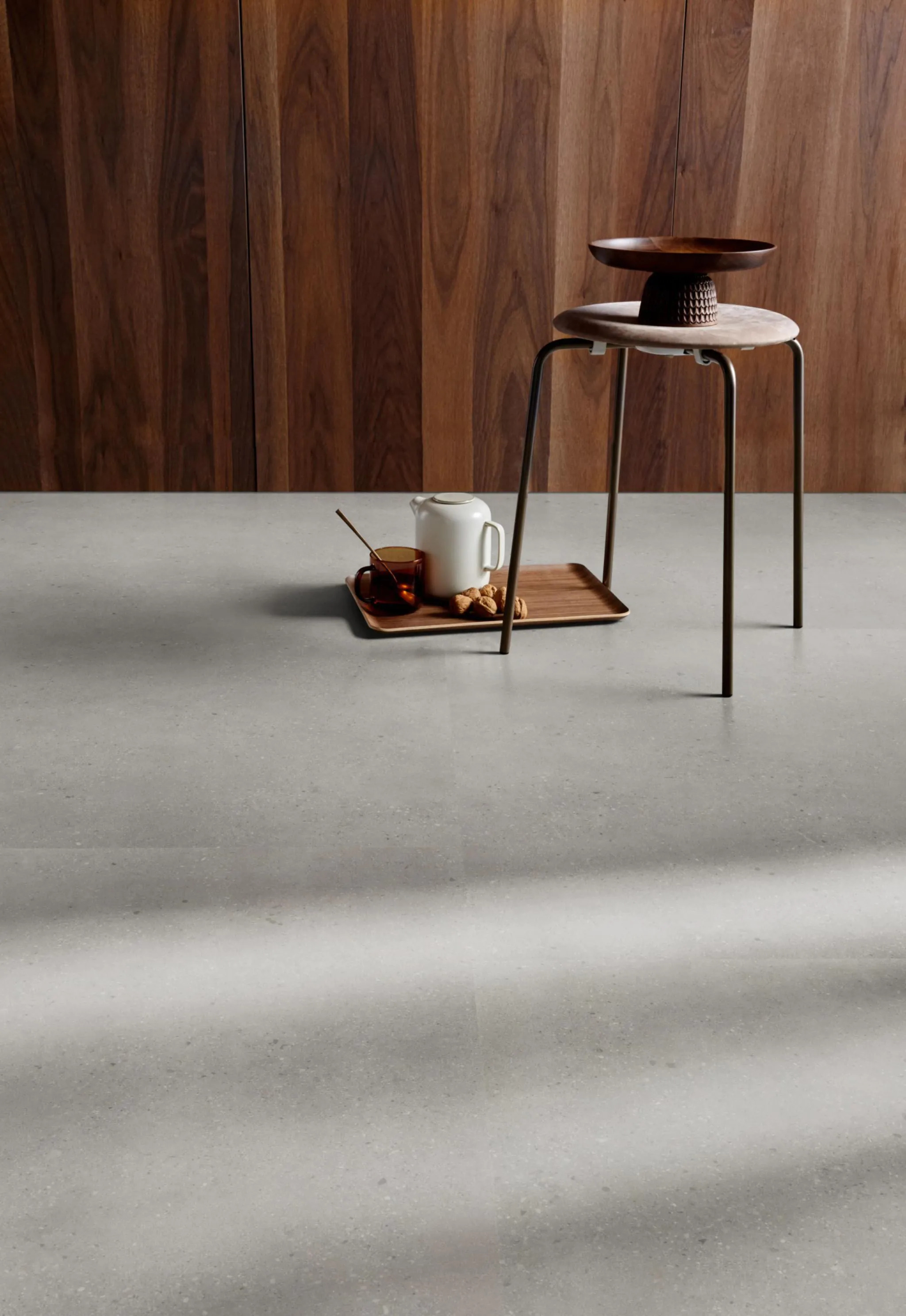 VTwonen Composite 6205.2140.19 Close-up van steenlook Light Grey PVC tegel plak pvc met natuurlijke tekening