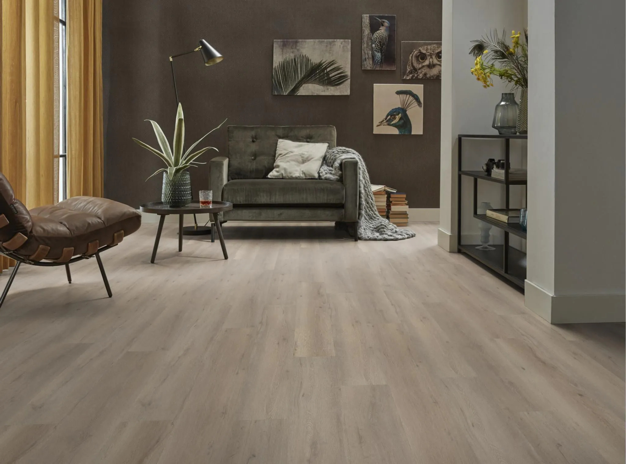 Ambiant Vivero 6096.1820.19 Light Oak PVC plank plak pvc in woonkamer sfeerfoto