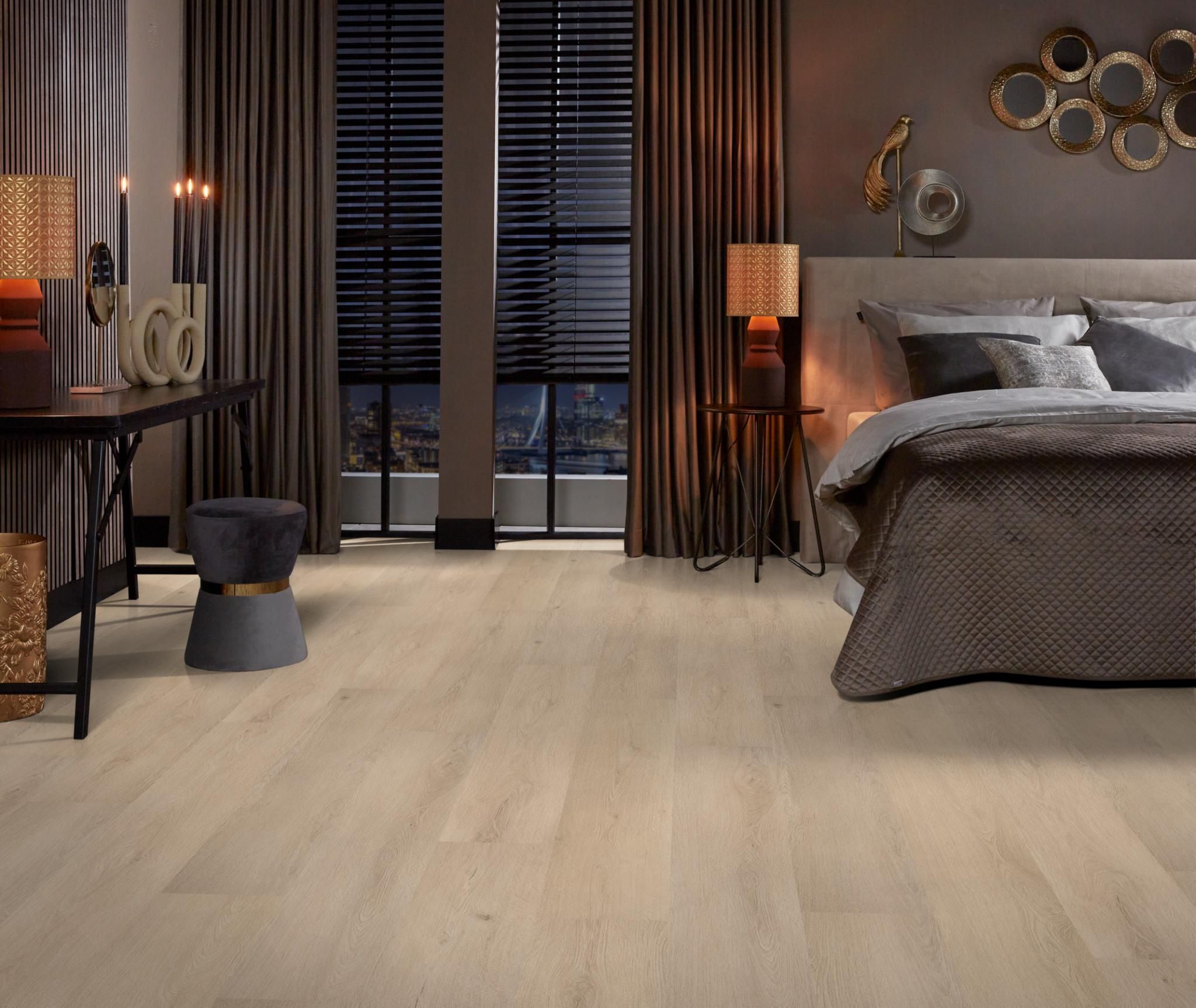 Ambiant Marento Click 6921.4010.19 Close-up van houtdessin Light Oak PVC plank click pvc met natuurlijke tekening