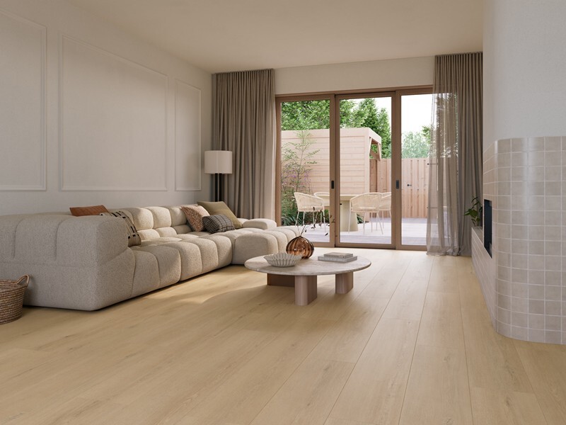 Ground Studio Pure Oak Light Smoked P.10.50.2 plak PVC plank detail van kleurnuance en plankverbinding