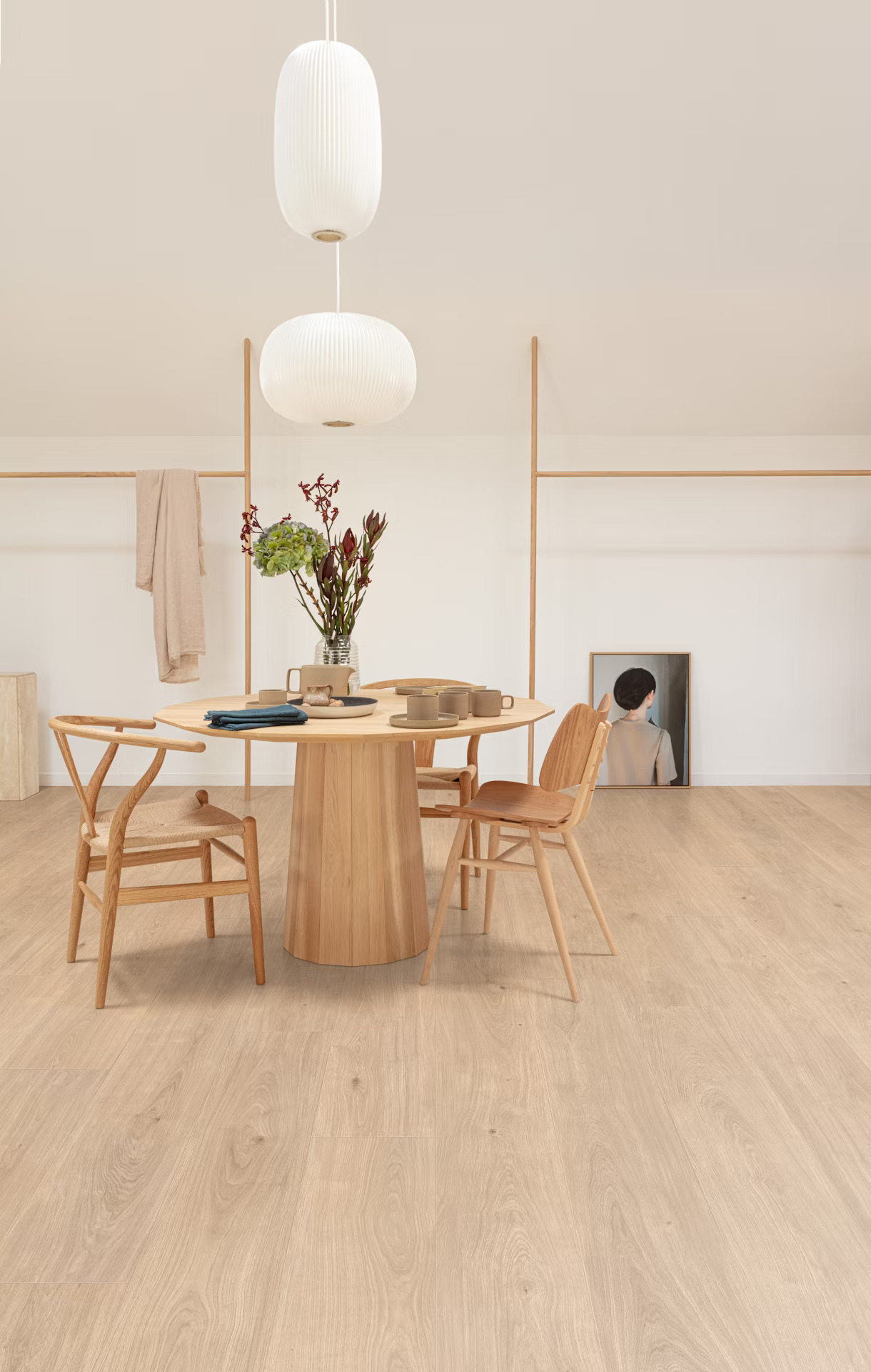 Floorify XL Planken Click F097 Matterhorn PVC plank click pvc in eetkamer sfeerfoto