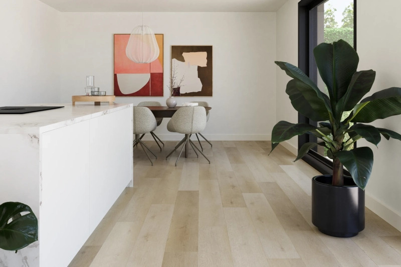 Castell Supreme 860 Planks XXL 135 Detail van de structuur Mokka PVC plank plak pvc met subtiele nerf warmteweerstand 0028