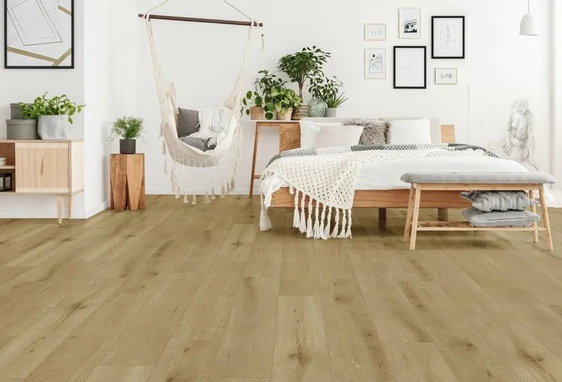 Gelasta Callisto Click 5101 Natural Oak Light PVC plank click pvc in woonkamer sfeerfoto