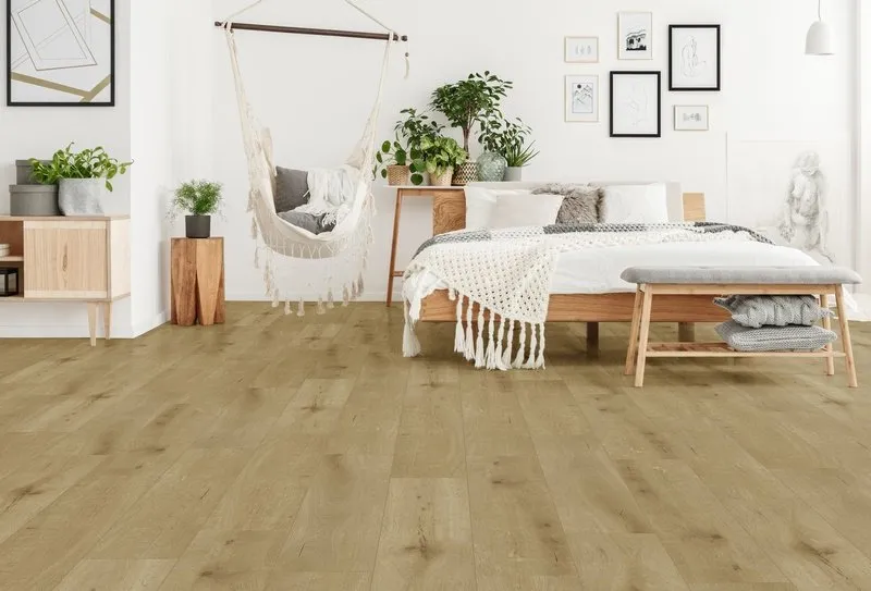Gelasta Callisto 4101 Natural Oak Light PVC plank plak pvc in woonkamer sfeerfoto