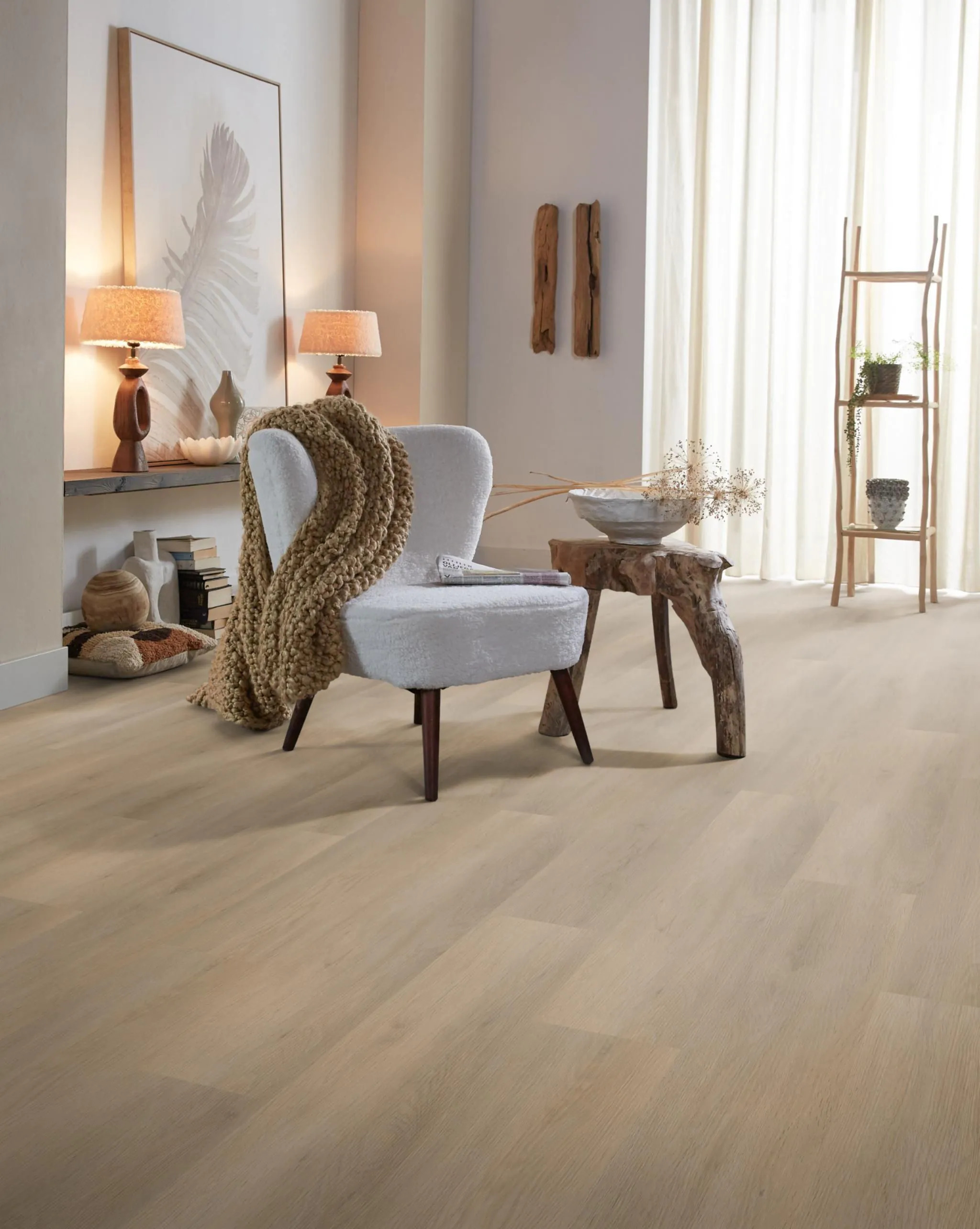 Ambiant Sentima Click 6012.8413.19 Natural Oak PVC plank click pvc in woonkamer sfeerfoto