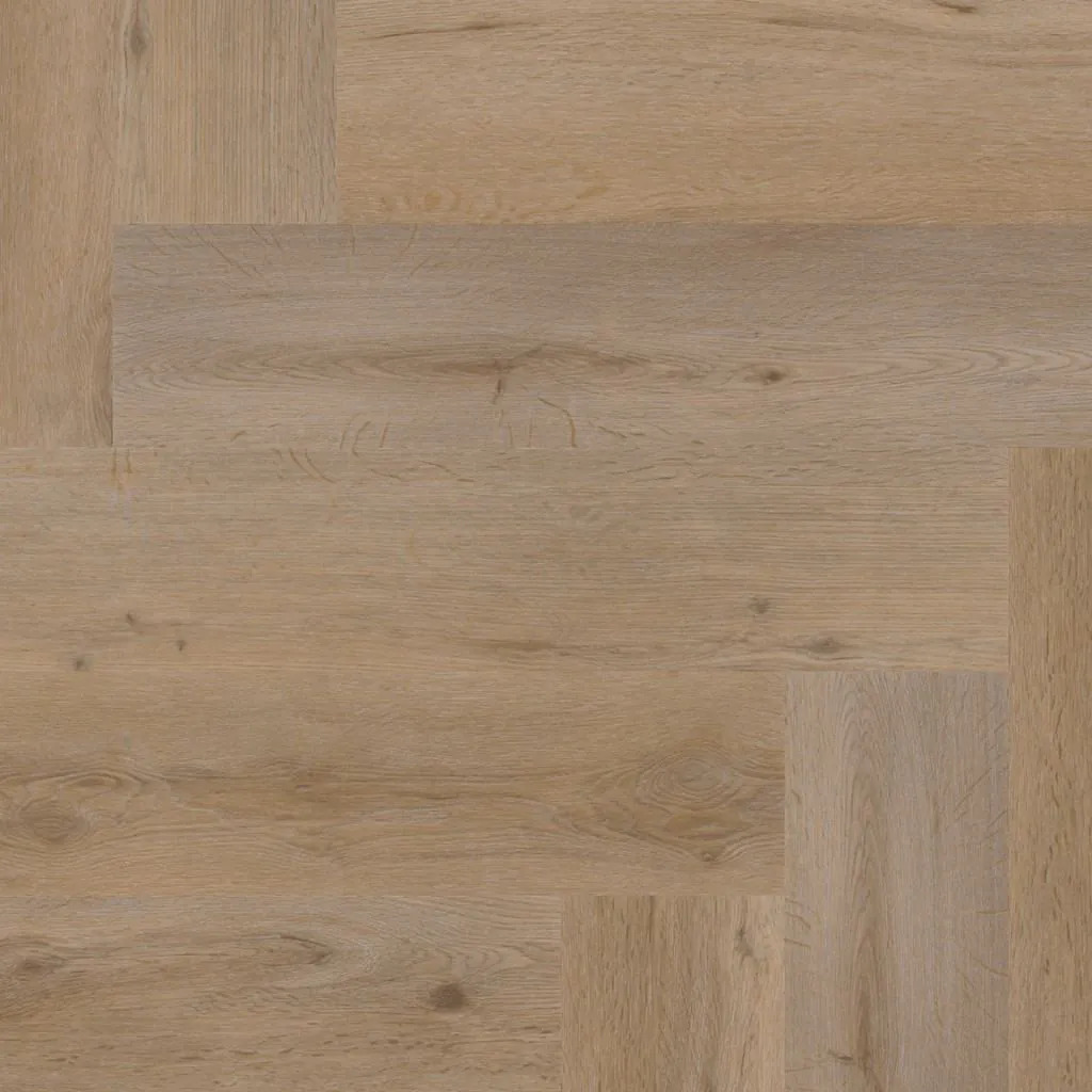 Structuurdetail van Ambiant Spigato Vivero Visgraat Natural Oak 6411.1822.19 plak PVC vloer – matte toplaag