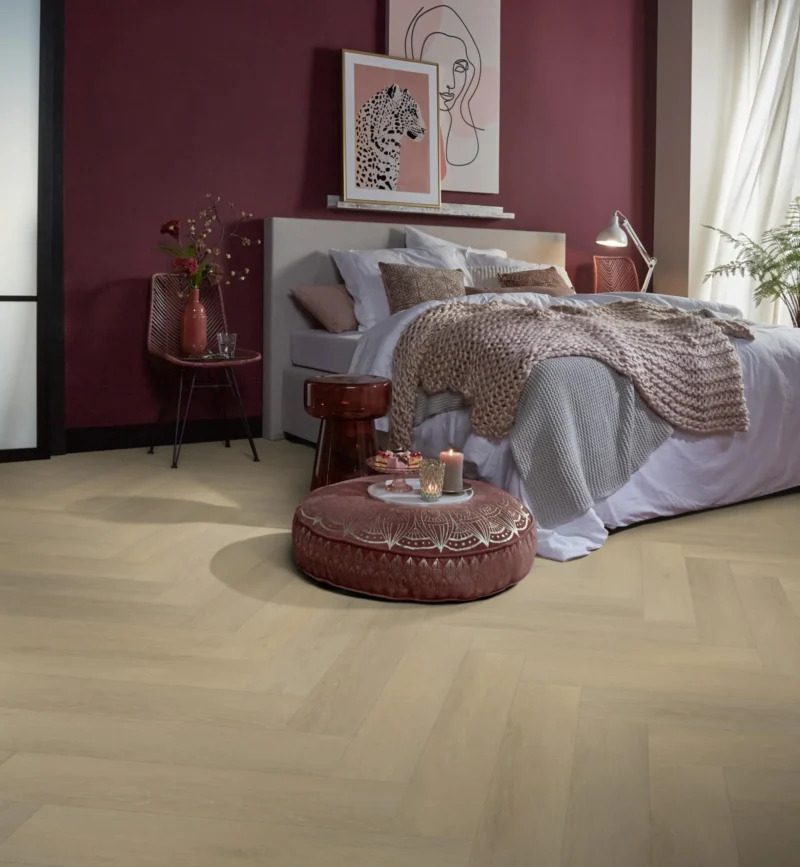 VTwonen Herringbone Click 6209701019 Legpatroon en afwerking Natural visgraat click pvc met realistische structuur