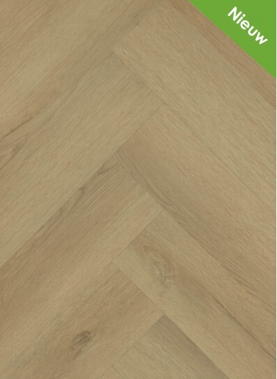 Gelasta Sierra Visgraat Natural 2103 plak PVC visgraat close-up van decor, nerf en matte toplaag