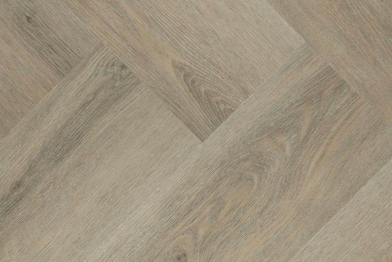 Hebeta Charente Visgraat Click 57745 Detail van de structuur Naturel Eiken Grijs visgraat click pvc met subtiele nerf