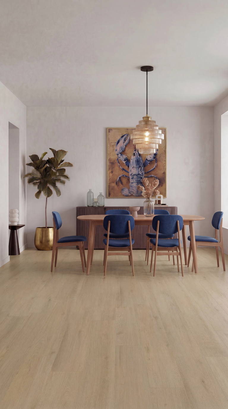 Gelasta Purio Click Naturel 2041 click PVC plank in woonkamer sfeerfoto