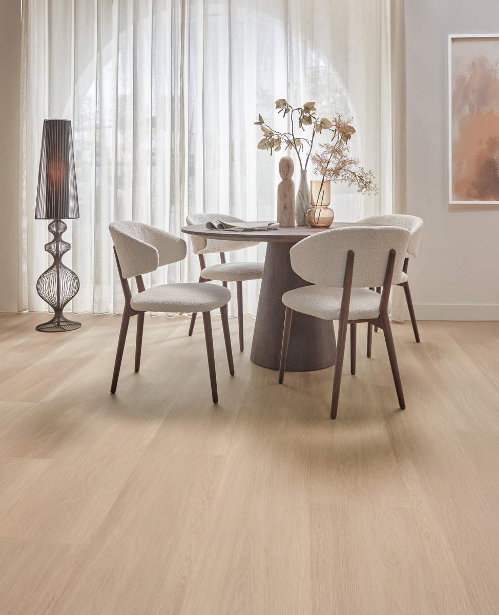 Floer Landhuis PVC FLR-3233 Legpatroon en afwerking Natuur Eik PVC plank plak pvc met rustige tekening