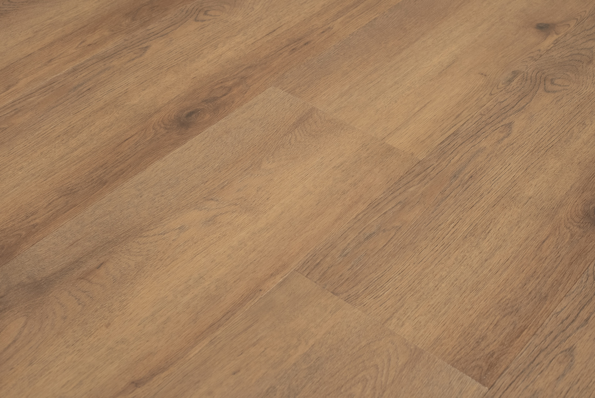 Floer Natuur Click PVC FLR-3729 Close-up van houtdessin Niederhorn Nootbruin PVC plank click pvc met natuurgetrouwe nerf